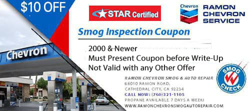 Ramon Chevron Service smog check coupon